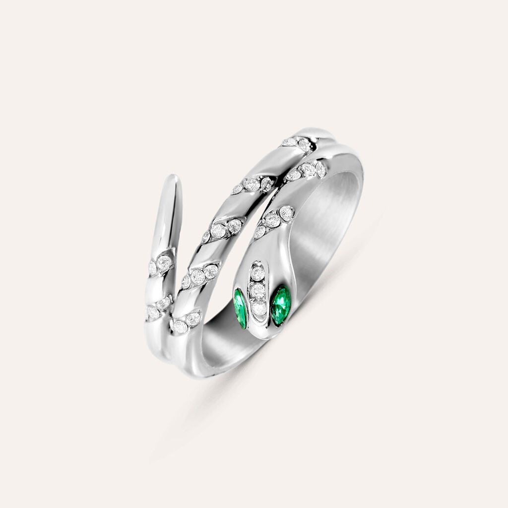 Anello Fantasia Moonlight Acciaio Cubic Zirconia