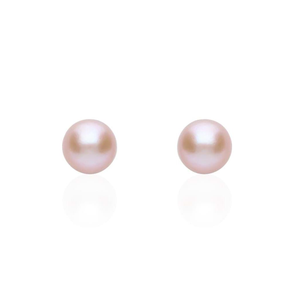 Orecchini Lobo Mon Petit Oro Bianco Perla D'Acqua Dolce