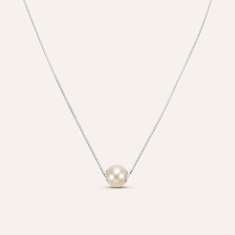 Collana Gabrielle Oro Bianco Perla D'Acqua Dolce - Collane Donna | Stroili