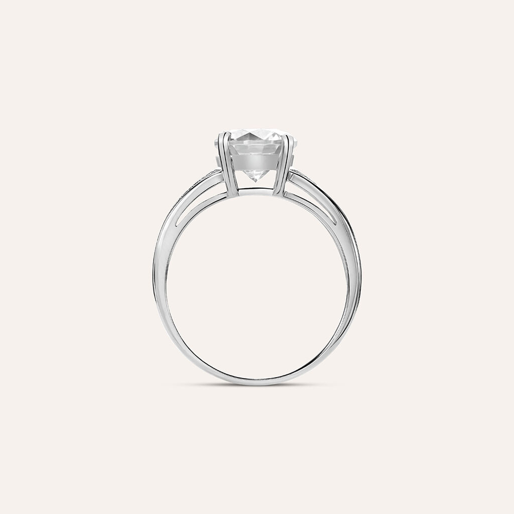 Anello Solitario Claire Oro Bianco Cubic Zirconia - Anelli con Pietre Donna | Stroili