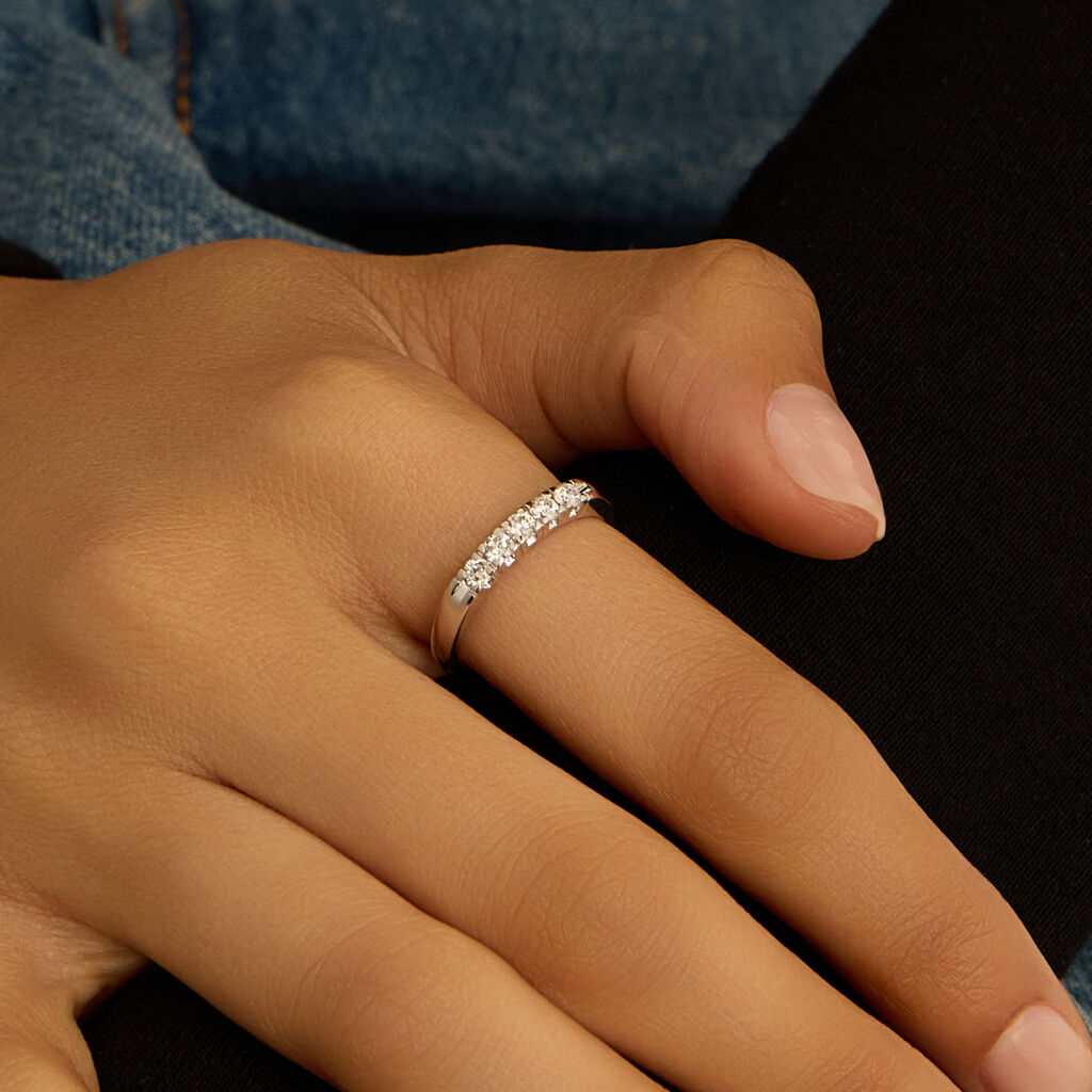 Anello Riviere Firmamenti Oro Bianco Diamante - Gioielli Donna | Stroili