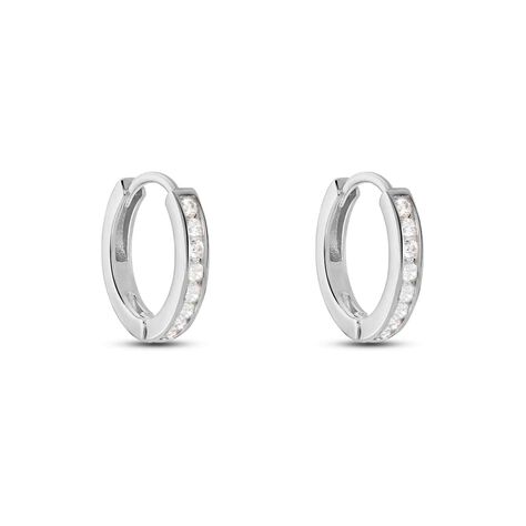 Orecchini A Cerchio Silver Elegance Argento Rodiato Cubic Zirconia - Orecchini a Cerchio Donna | Stroili