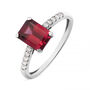 Anello Solitario Jasmine Oro Bianco Rodolite Diamante