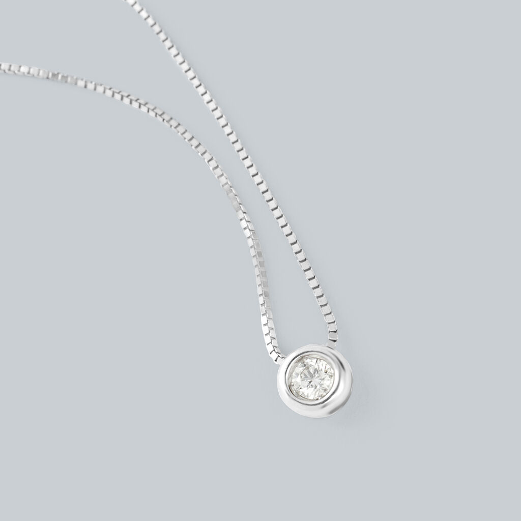 Collana Punto Luce Firmamenti Oro Bianco Diamante - Collane Punto Luce Donna | Stroili