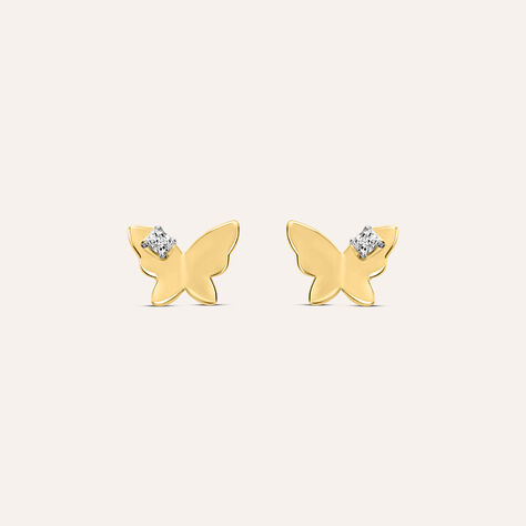 Orecchini Lobo Mon Petit Oro Bicolore Diamante - Orecchini a Lobo Bambino | Stroili