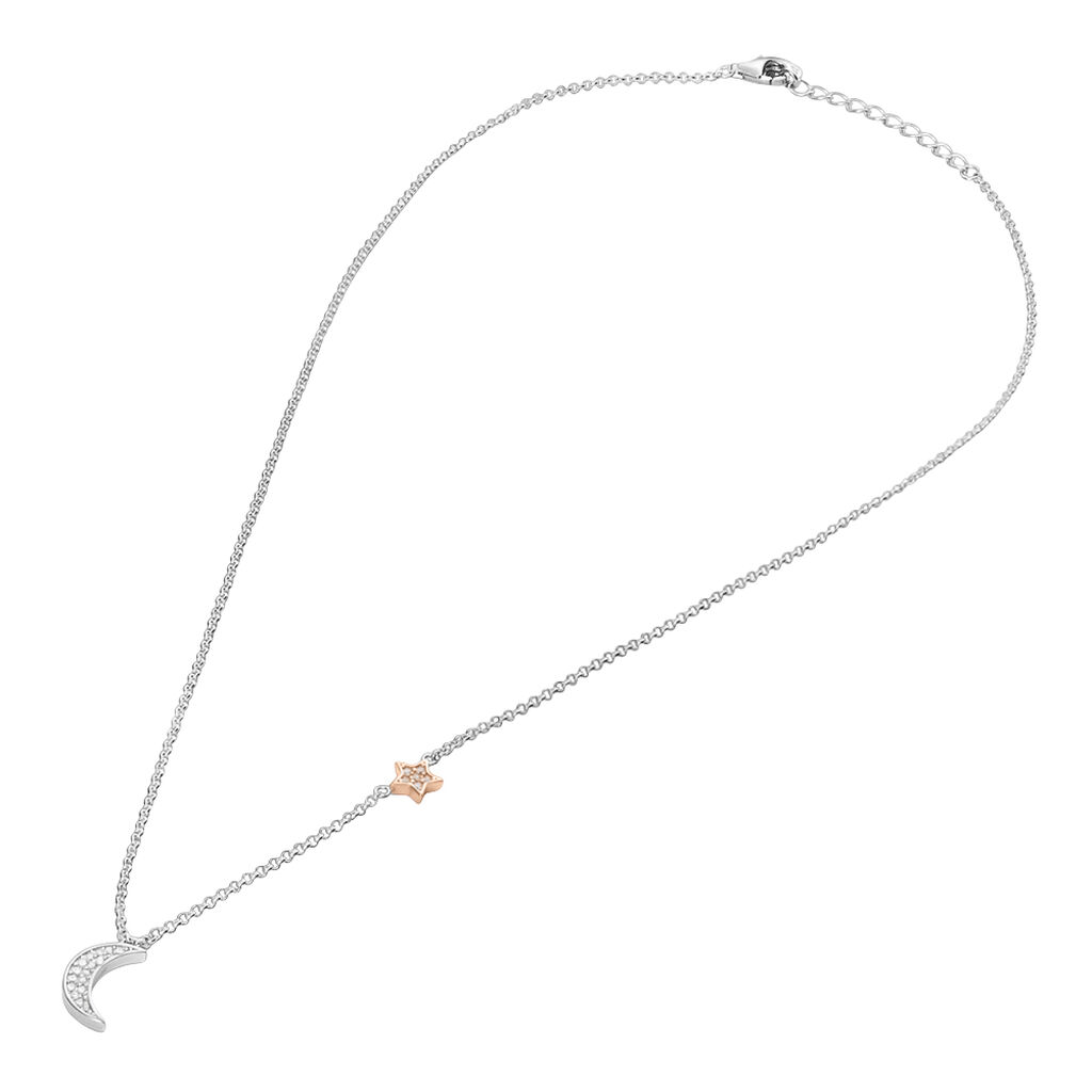 Collana Silver Moments Argento Bicolore Bianco / Rosa Cubic Zirconia - Collane Donna | Stroili