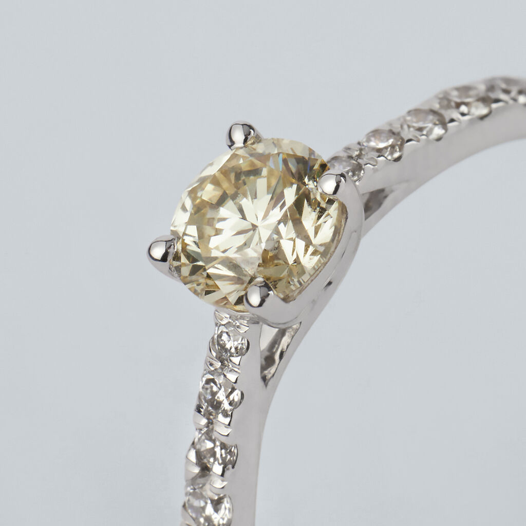 Anello Solitario Diamade Oro Bianco Diamante Lab-Grown - Anelli con Pietre Donna | Stroili