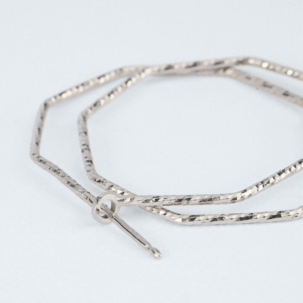 Orecchini A Cerchio Silver Collection Argento Rodiato