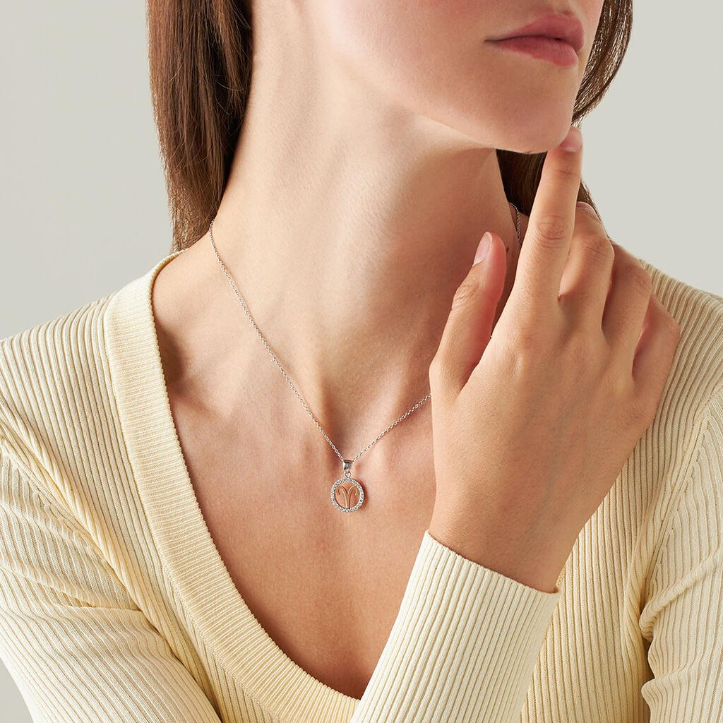 Collana Lady Chic Acciaio Bicolore Bianco / Rosa Cubic Zirconia - Collane Donna | Stroili