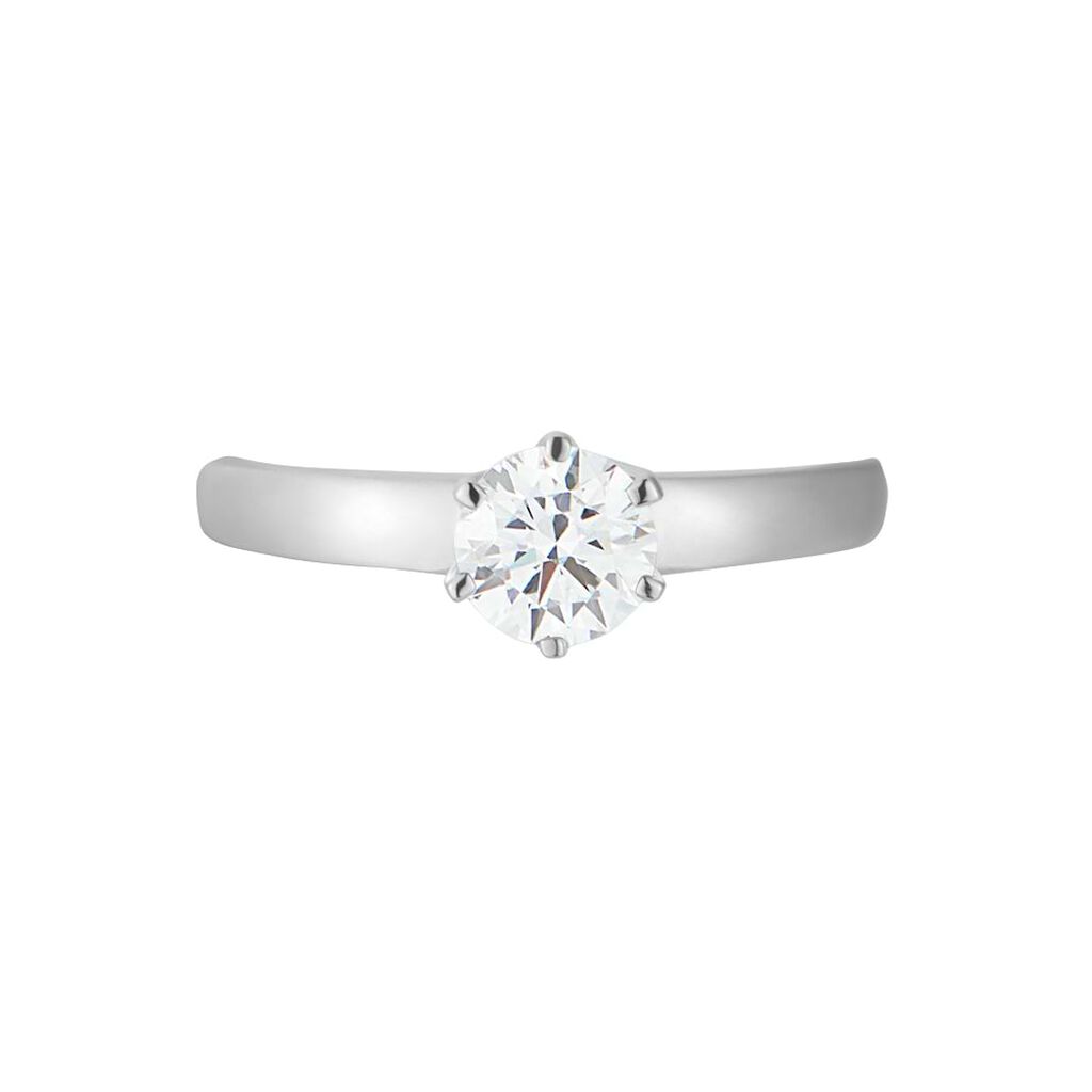 Anello Solitario Diamade Oro Bianco Diamante Lab-Grown
