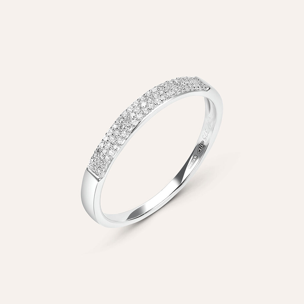 Anello Fascia Sophia Oro Bianco Diamante