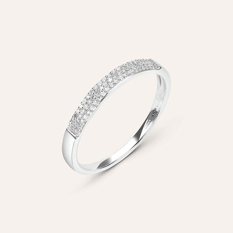 Anello Fascia Sophia Oro Bianco Diamante - Anelli con Pietre Donna | Stroili