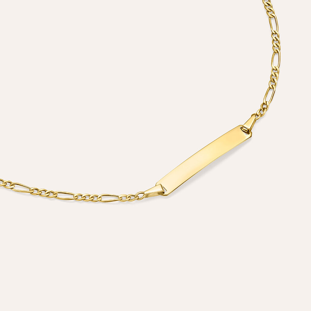 Bracciale Con Targhetta Holy Oro Bianco
