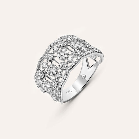 Anello Fascia Sophia Oro Bianco Diamante - Anelli con Pietre Donna | Stroili