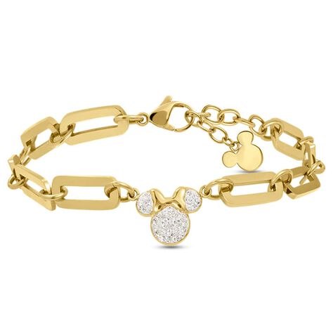 Bracciale Mickey Mouse & Friends Acciaio Dorato Cristallo - Bracciali Donna | Stroili