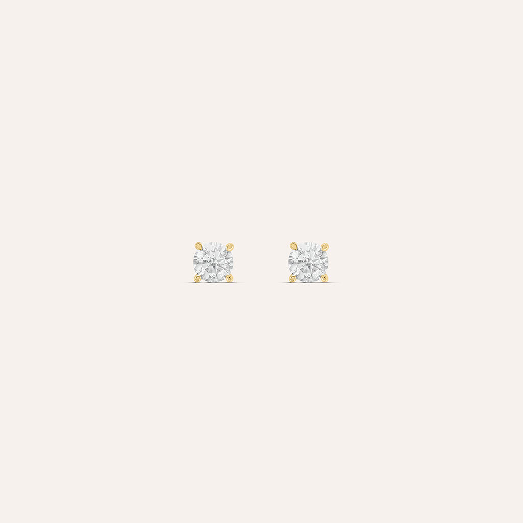 Orecchini Lobo Punto Luce Claire Oro Giallo Cubic Zirconia - Orecchini a Lobo Donna | Stroili