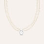 Collana Silver Pearls Argento Rodiato Perla sintentica Cubic Zirconia