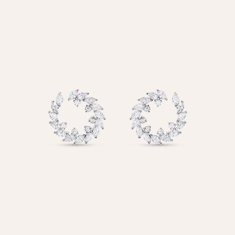 Orecchini Lobo Silver Elegance Argento Rodiato Cubic Zirconia - Orecchini a Lobo Donna | Stroili