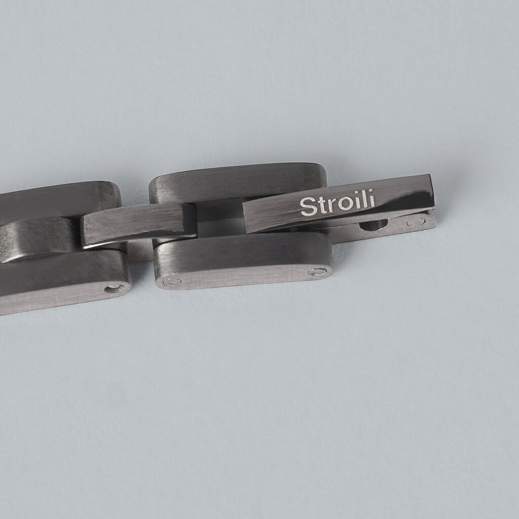 Bracciale Man Code Acciaio Nero Cristallo