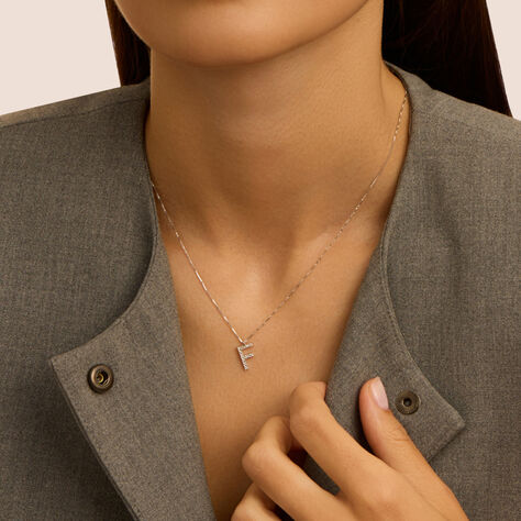 Collana Diamond Letters Oro Bianco Diamante - Collane Donna | Stroili