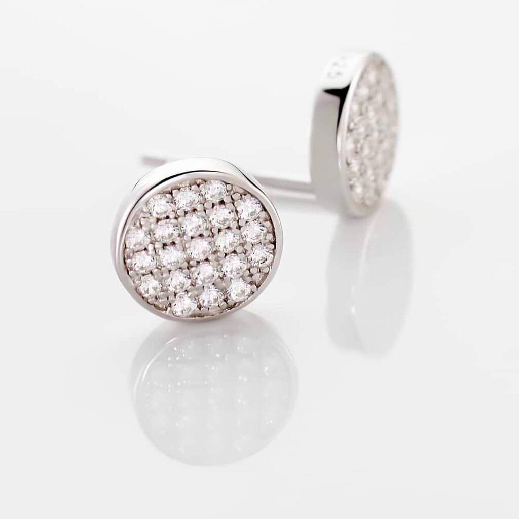 Orecchini Lobo Silver Shine Argento Rodiato Cubic Zirconia - Orecchini a Lobo Donna | Stroili