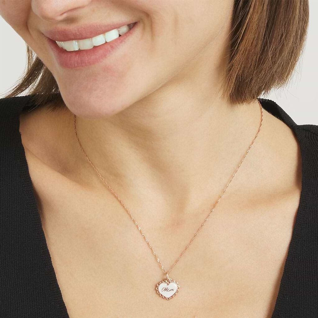 Pendente Love Beats Argento Rosa - Ciondoli con Incisione Donna | Stroili