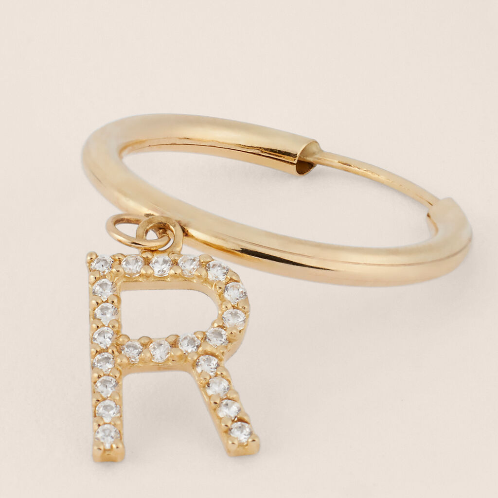 Mono Orecchino A Cerchio Toujours Oro Giallo Cubic Zirconia