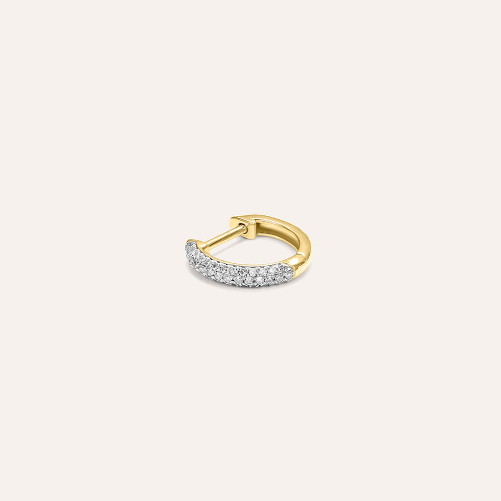 Mono Orecchino A Cerchio Sophia Oro Giallo Diamante - Mono Orecchino Donna | Stroili