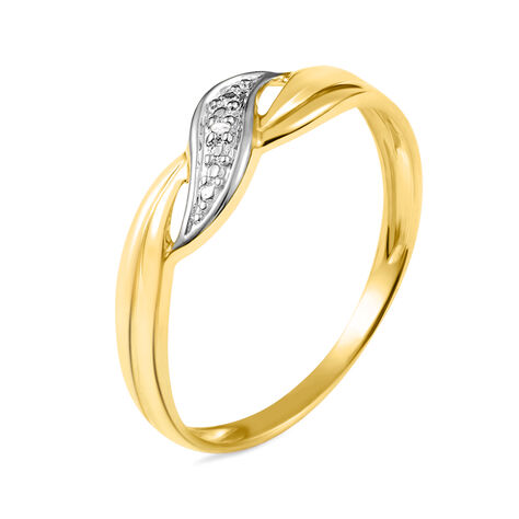 Anello Fascia Sophia Oro Bicolore Diamante - Anelli con Pietre Donna | Stroili