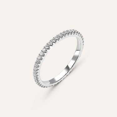 Fede Classica Eternity 2 mm Oro Bianco Diamante Fede Classica Eternity 2 mm Oro Bianco Diamante