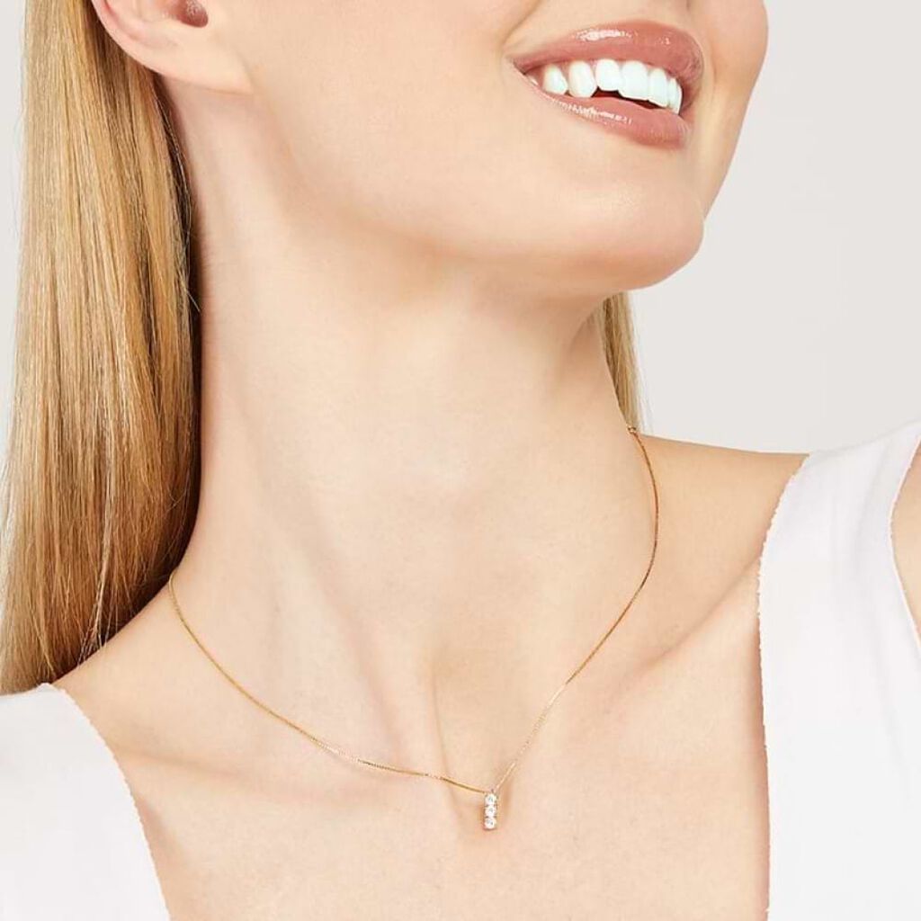 Collana Trilogy Claire Oro Giallo Cubic Zirconia - Collane Donna | Stroili