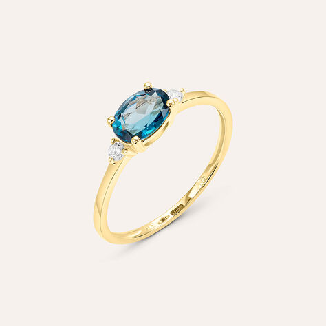 Anello Solitario Amélie Oro Giallo Topazio Cubic Zirconia - Anelli con Pietre Donna | Stroili