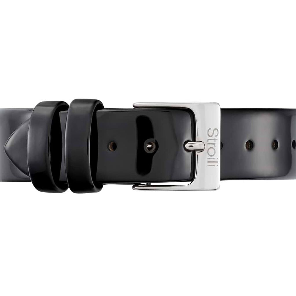 Orologio solo tempo linea Pigalle con cinturino in pelle nero e cassa argento - Orologi  | Stroili