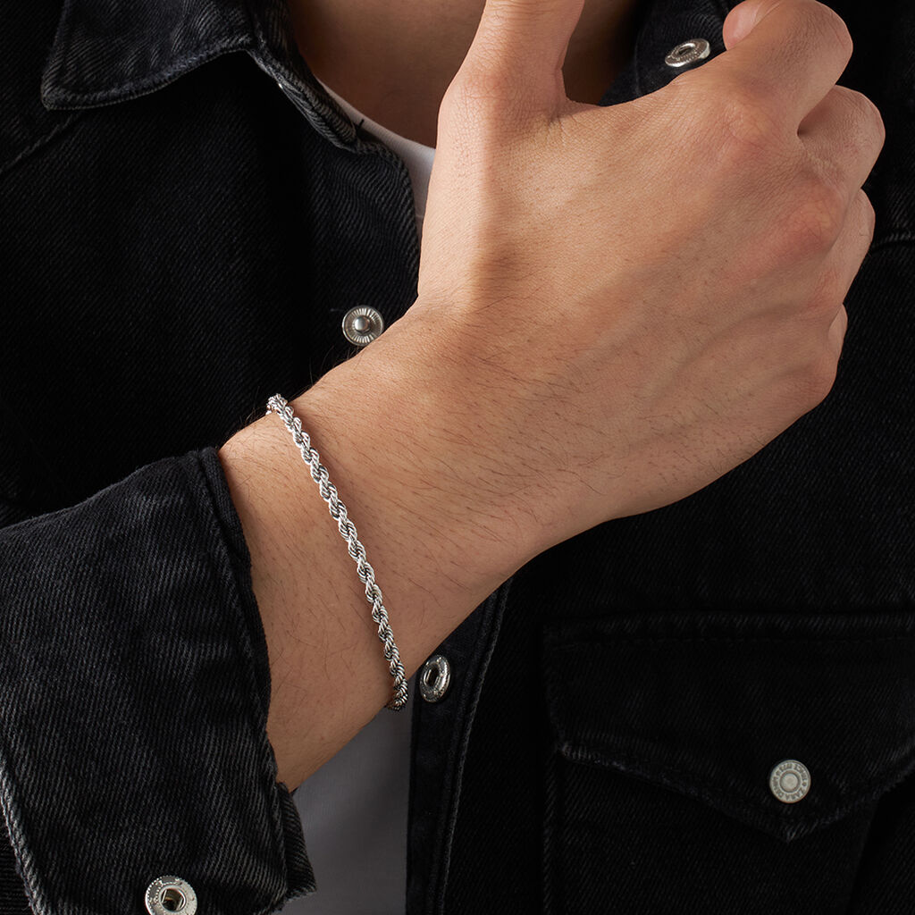 Bracciale Catena L'homme Or Oro Bianco - Bracciali Uomo | Stroili