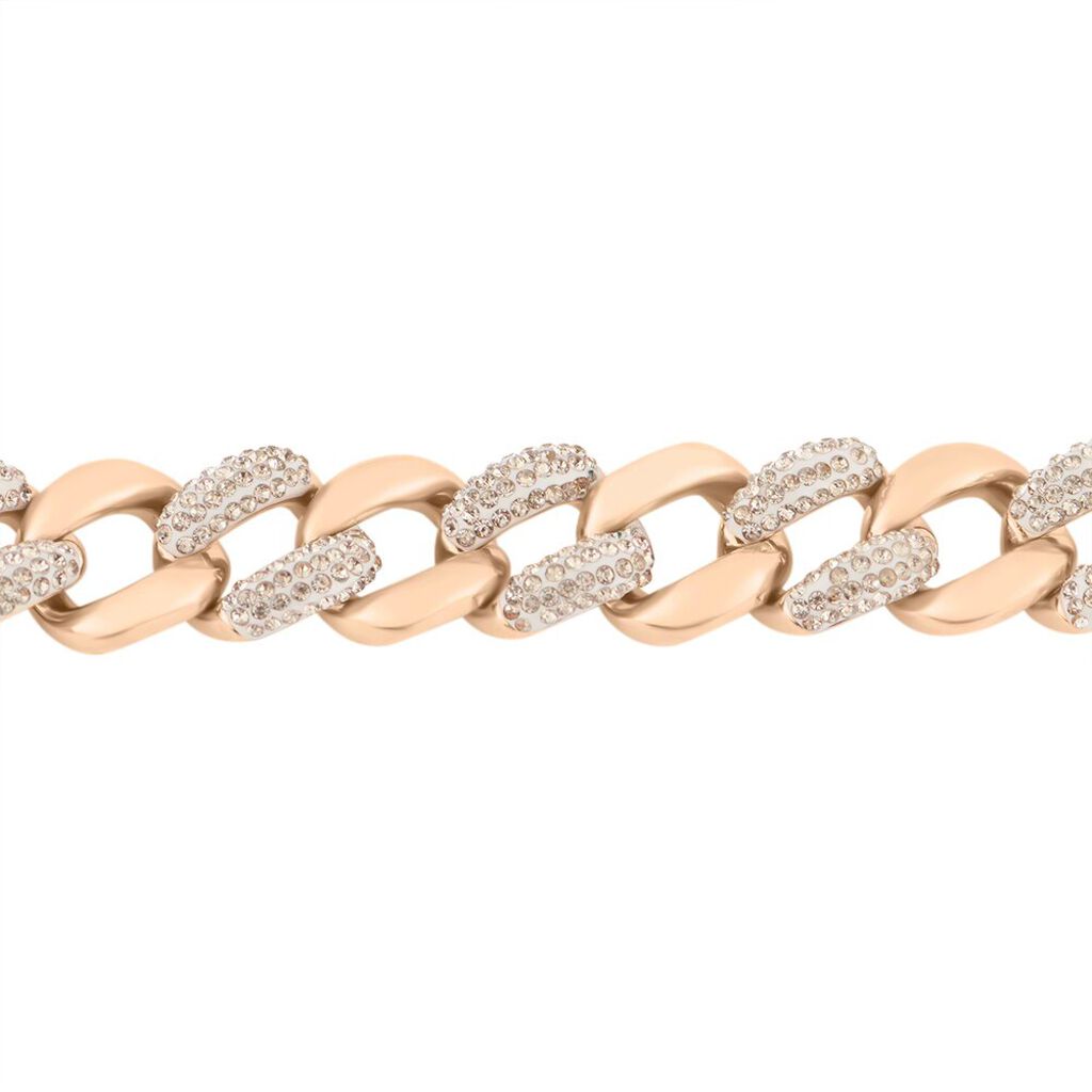 Bracciale Catena Lady Phantasya Acciaio Rosa Cristallo - Bracciali Donna | Stroili