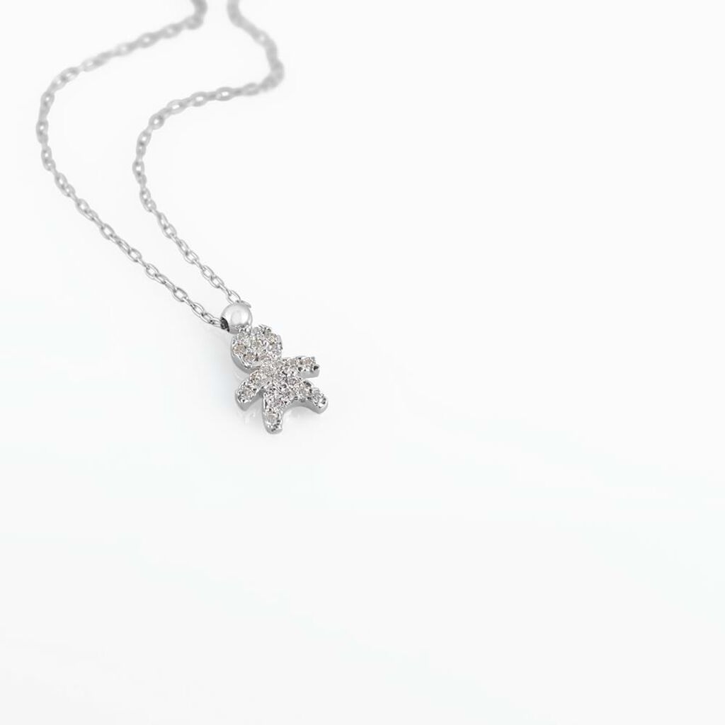 Collana Claire Oro Bianco Cubic Zirconia