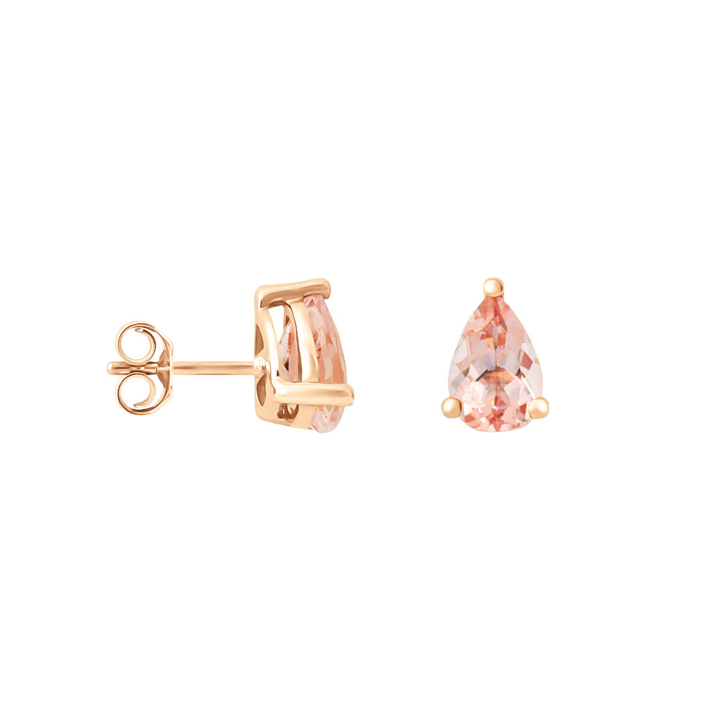 Orecchini Lobo Jasmine Oro Rosa Morganite - Orecchini a Lobo Donna | Stroili