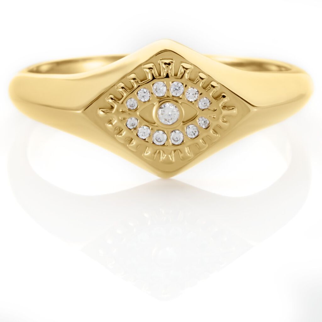 Anello Golden Dream Placcato Oro Giallo Cubic Zirconia