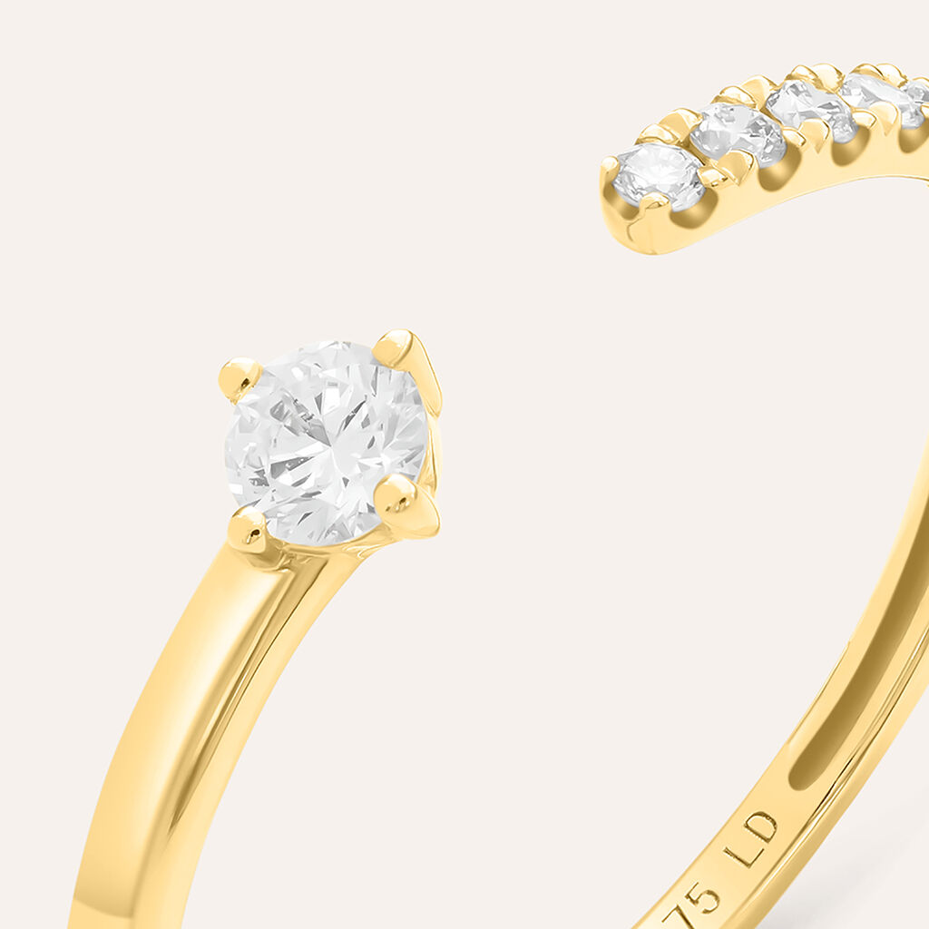 Anello Contrarie Diamade Glam Oro Giallo Diamante Lab-Grown - Anelli con Pietre Donna | Stroili