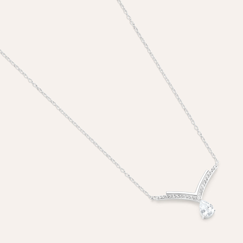 Collana Punto Luce Silver Elegance Argento Rodiato Cubic Zirconia