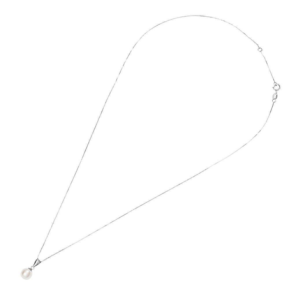 Collana Gabrielle Oro Bianco Perla D'Acqua Dolce - Collane Donna | Stroili