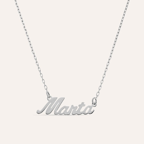 Collana Marta Gold Names Oro Bianco - Collane Unisex | Stroili