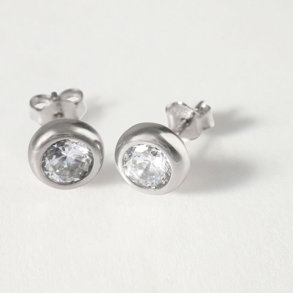 Orecchini Lobo Punto Luce Silver Elegance Argento Rodiato Cubic Zirconia - Orecchini a Lobo Donna | Stroili