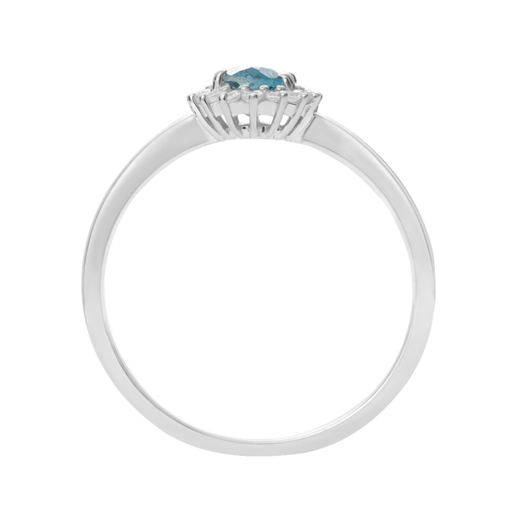 Anello Solitario Amélie Oro Bianco Topazio Cubic Zirconia - Anelli con Pietre Donna | Stroili