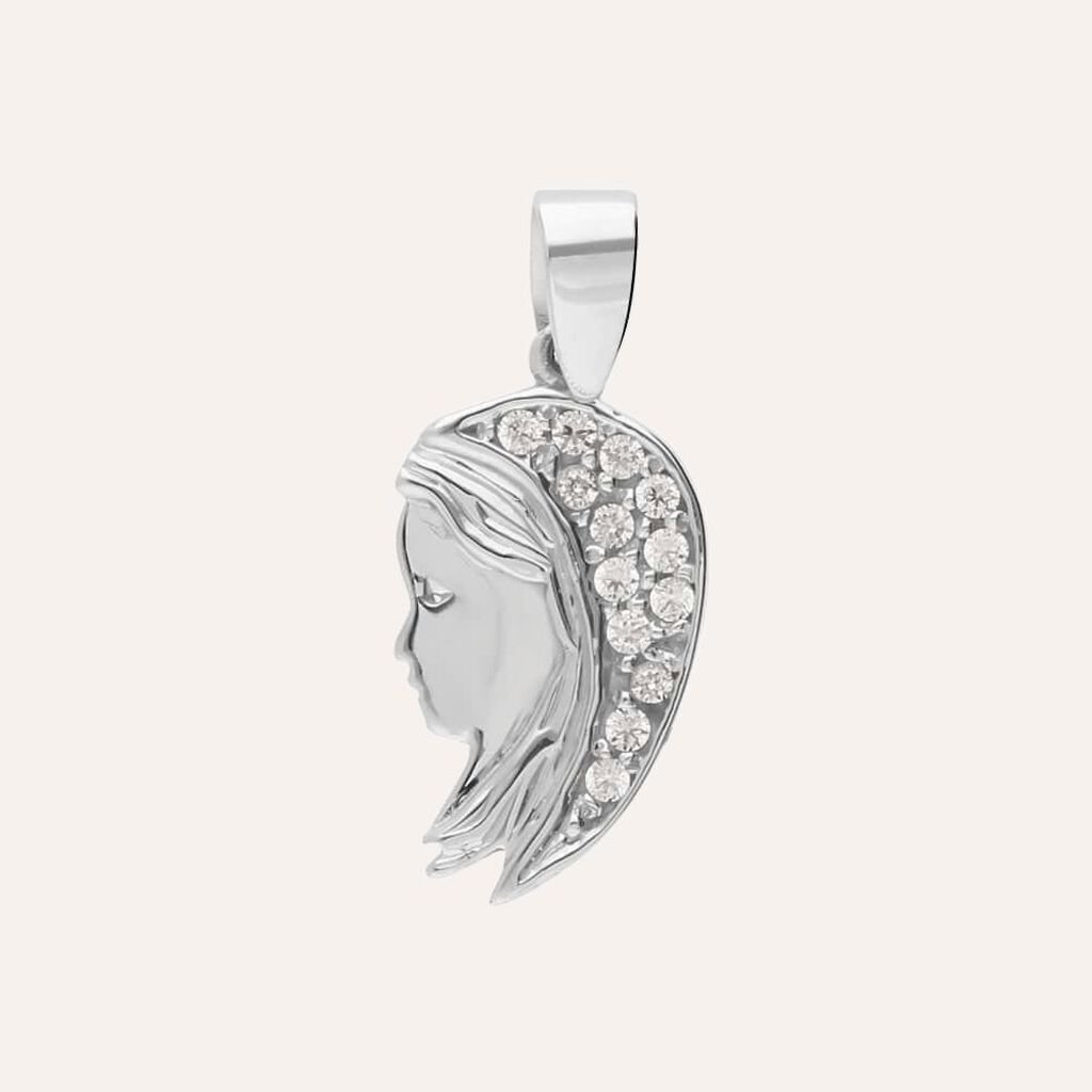 Pendente Holy Oro Bianco Cubic Zirconia