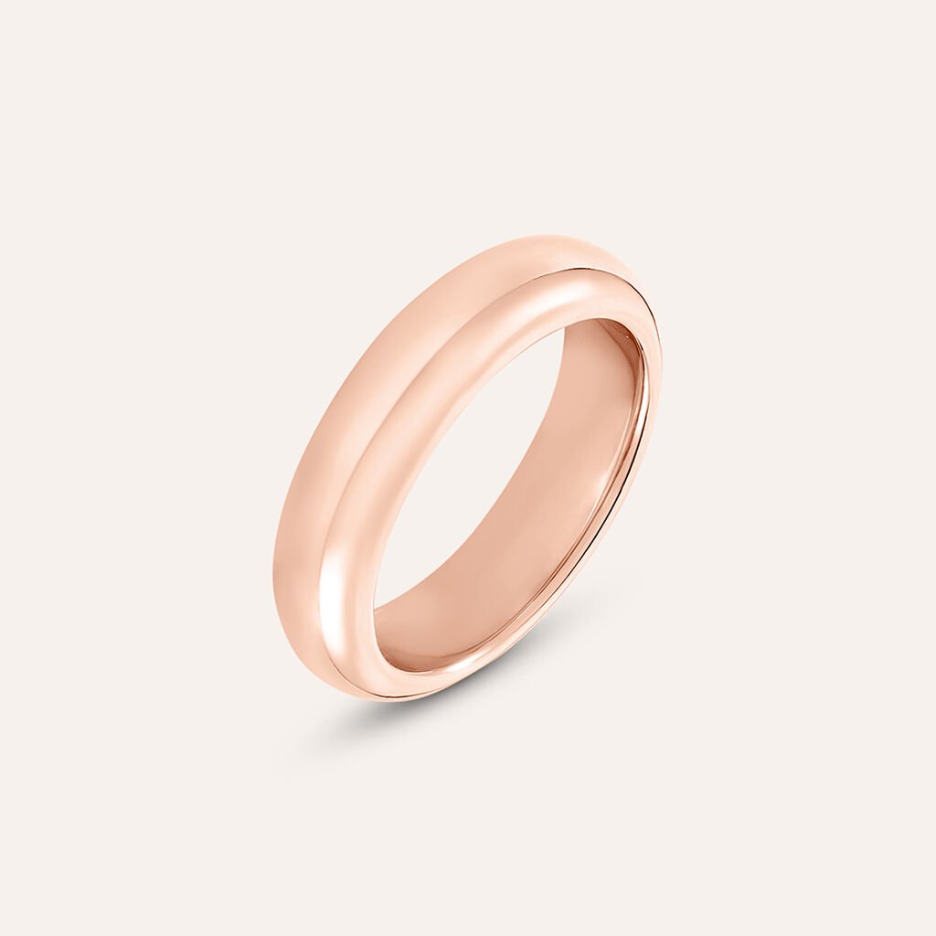 Fede Classica Leggera 5 mm Oro Rosa