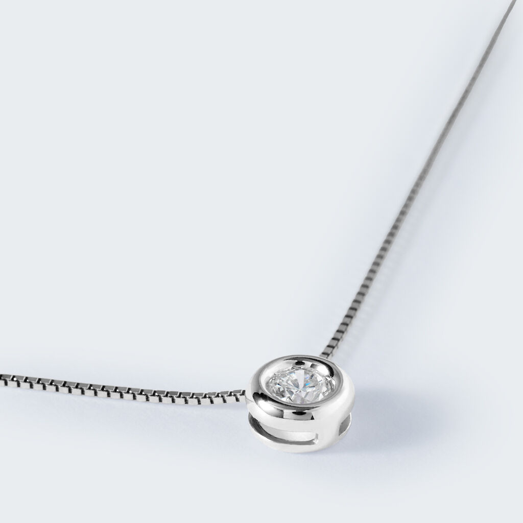 Collana Punto Luce Firmamenti Oro Bianco Diamante - Collane Punto Luce Donna | Stroili