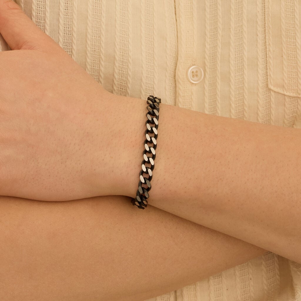 Bracciale Catena Man Code Acciaio Nero