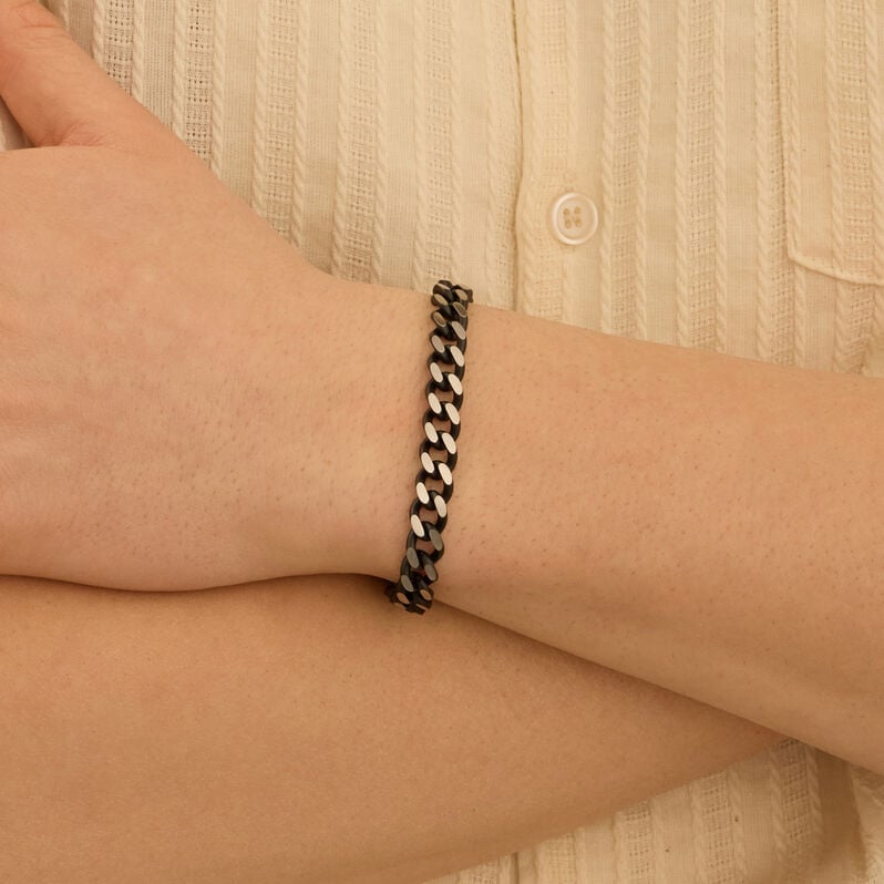 Bracciale Catena Man Code Acciaio Nero - Bracciali Uomo | Stroili