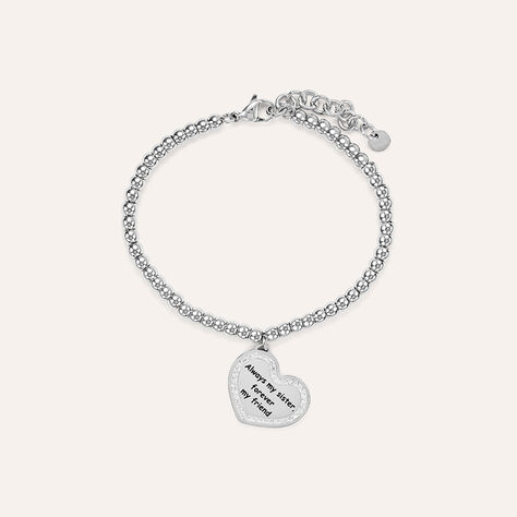 Bracciale Lady Message Acciaio Cristallo - Bracciali con Incisione Donna | Stroili